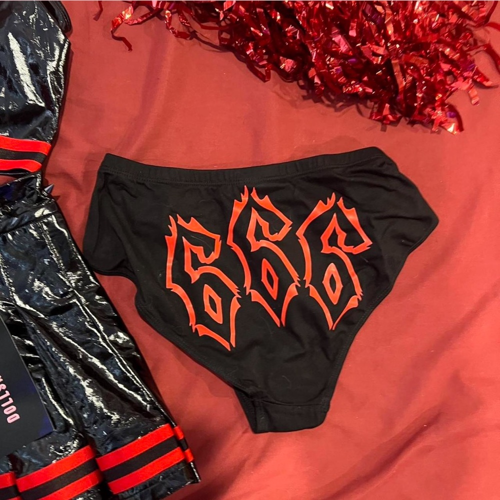 Dolls Kill x Trickz n Treatz Anarchy Lawless Cheerleader Costume Set - Picture 3 of 7